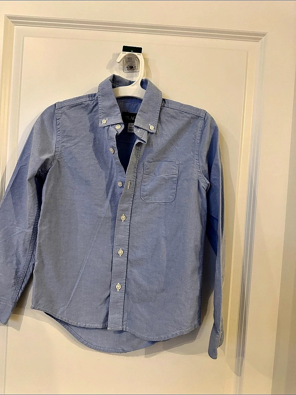 PLACE Button Down Shirt in Blue Size 7/8 Like New